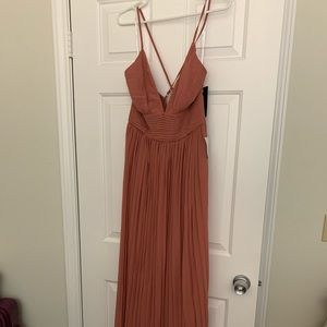Rose color Lulu’s floor length dress, never worn.